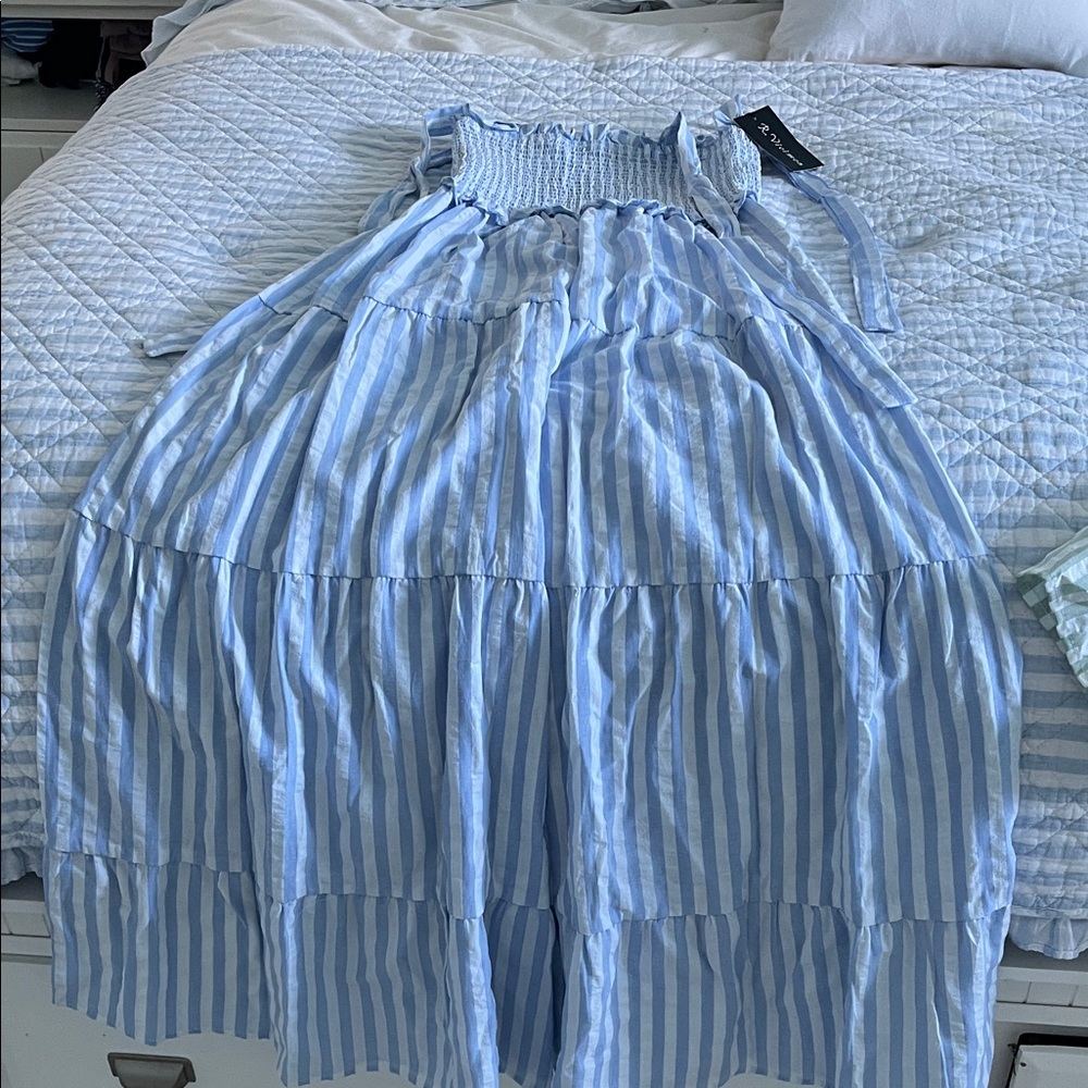 Blue Striped Women's Dress